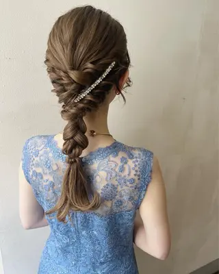 セミロング ヘアアレンジ ⭐️ アユミ⭐️のヘアスタイル