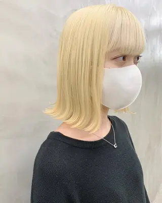 ミディアム カラー ブームボックス所属・🐝ハイトーンカラー hachi🐝のヘアスタイル