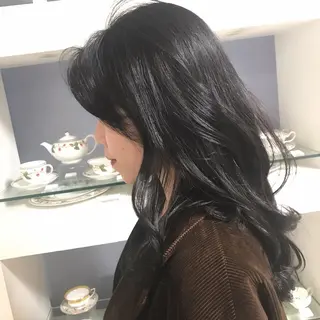 ロング カラー ヘアアレンジ SALOWIN渋谷神南店所属・yu-ri🩷 韓国ヘアのヘアスタイル