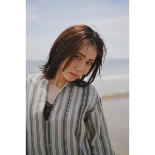 ミディアム カラー 板谷みさき /艶ボブ/藤沢美容室のヘアスタイル