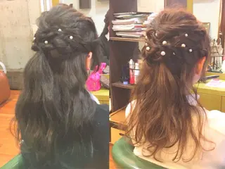 ロング カラー パーマ ヘアアレンジ ツイスパ・波巻き 🩵片平和香奈のヘアスタイル