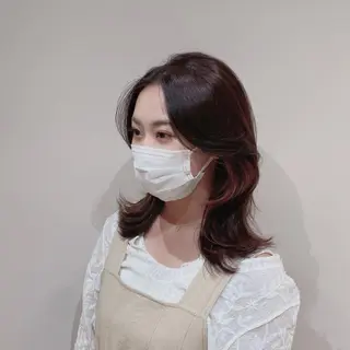 ミディアム La paix所属・パーソナルカラー lapiax阿部のヘアスタイル