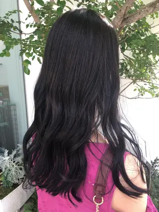 ロング カラー 本山　くせ毛のカット 尾島光季のヘアスタイル