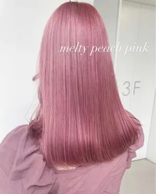 セミロング カラー ワンホン/韓国ヘア 🤍amiのヘアスタイル