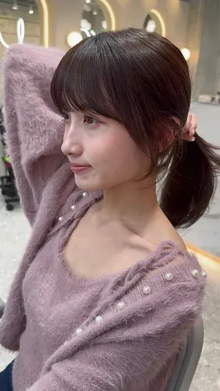 ロング 新宿/小顔レイヤー/ 顔まわり/西慶太朗のヘアスタイル