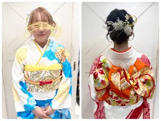 セミロング 白髪ぼかしハイライト 着付けヘアアレンジのその他イメージ