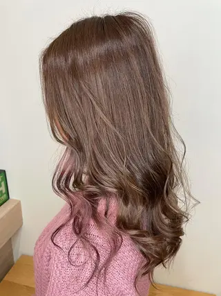 セミロング カラー ヘアアレンジ 佐藤 魁人のヘアスタイル