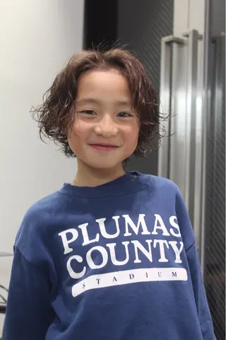 ミディアム パーマ メンズ キッズ fifth天神メンズ パーマのプロ山口皓大のヘアスタイル