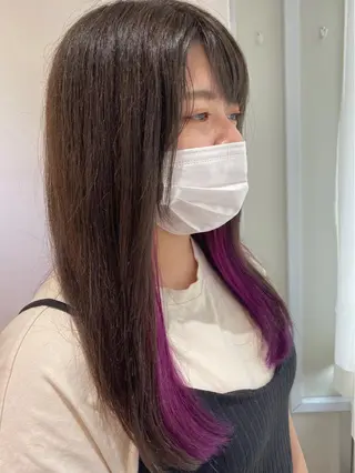 セミロング カラー ヘアアレンジ IVY joure Suzu.のヘアスタイル