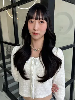 ロング fudge所属・MaisonHALU 松浦光咲のヘアスタイル
