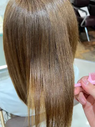 ミディアム ✨髪質改善矯正× ブリーチ✨YU-KIのヘアスタイル