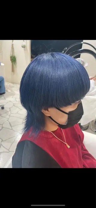 ミディアム カラー メンズ 大石 陽菜のヘアスタイル