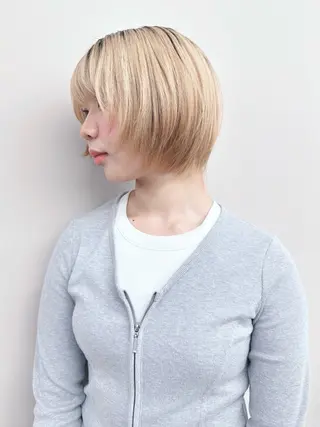 ミディアム パーマボブ/丸みボブ /くせ毛/とういのヘアスタイル