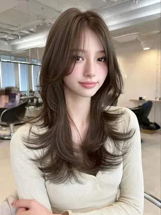 セミロング カラー 韓国/レイヤー NOISM天王寺のヘアスタイル