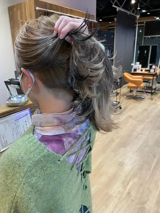 セミロング カラー 髪質改善/ブリーチ 田代 龍我のヘアスタイル