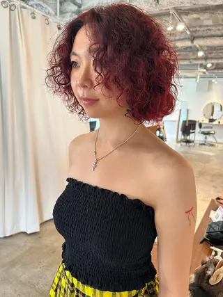 ミディアム カラー パーマ ヘアアレンジ 🎀suzuna 透明感colorのヘアスタイル
