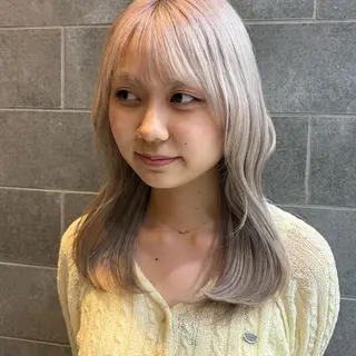 セミロング カラー 🥀ツヤハイトーン /hinata✞✟のヘアスタイル