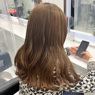 カラー 似合わせ💗透け感 💗うる艶カラー💗のヘアスタイル