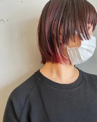ミディアム カラー ZOA classic hair所属・東 みのりのヘアスタイル
