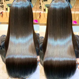 ロング カラー パーマ 朝が楽になる🔴 縮毛矯正🍎カイトのヘアスタイル