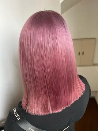 セミロング カラー mimiiy梅田 中崎町ハイトーンのヘアスタイル