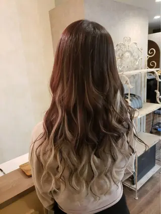 ロング カラー MagicMush ✴︎シールエクステのヘアスタイル