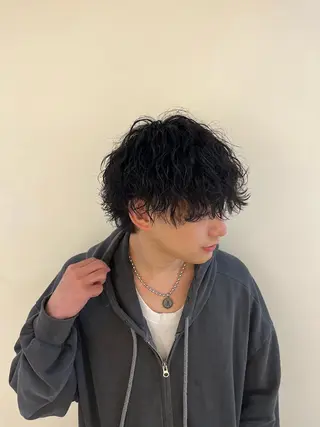ショート パーマ メンズ Utata  literie所属・嵯峨 大地／パーマ／ ハード系／特殊系のヘアスタイル