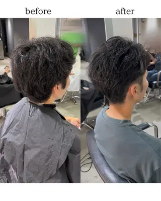 メンズ 大阪心斎橋/メンズ 骨格補正カット/せんのヘアスタイル