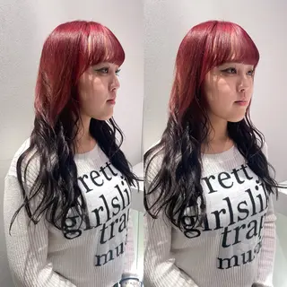 ロング カラー 佐野 えり奈のヘアスタイル