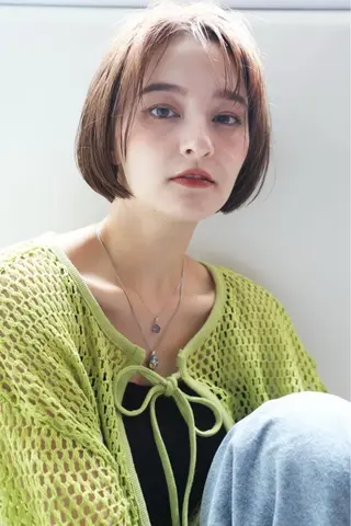ショート オリーブ🫒レイヤー /平尾/りの‎🤍のヘアスタイル