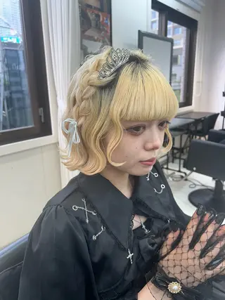 ショート ヘアアレンジ ナチュラル×色気パ ーマ 渋谷/マナミのヘアスタイル