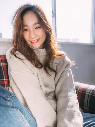 セミロング カラー パーマ ヘアアレンジ メンズ キッズ ネイル マツエク・マツパ unu hair所属・藤井 仁紀のヘアスタイル