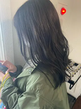 セミロング 名駅/艶韓国風ヘア miyabiのヘアスタイル