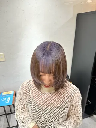 セミロング カラー JOS所属・上野ハイトーン/デ ザイン✂︎touiのヘアスタイル