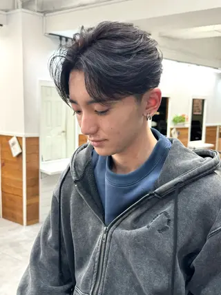 パーマ メンズ シャドウパーマ/ 波巻パーマYu-Kiのヘアスタイル