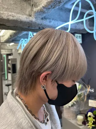 ショート カラー メンズ 名古屋/デザイン/ ブリーチ/松井亮磨のヘアスタイル