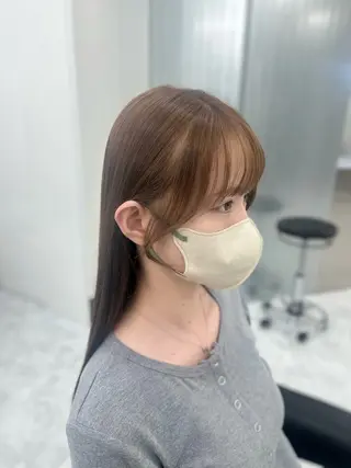 セミロング カラー ガーリーstyle ❤︎misaki🏹のヘアスタイル