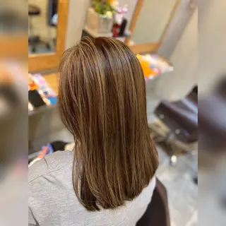 セミロング カラー 韓国風cut/ 縮毛矯正/正岡幹康のヘアスタイル