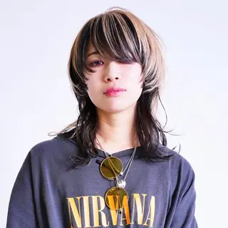 セミロング カラー ヘアアレンジ 大橋 拓巳のヘアスタイル