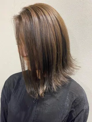 ミディアム カラー 透明感カラー/韓国 ヘア🩶yuri🩵のヘアスタイル