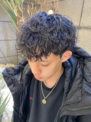 ショート パーマ メンズ 酸スト/フェザー パーマ/三谷海斗のヘアスタイル