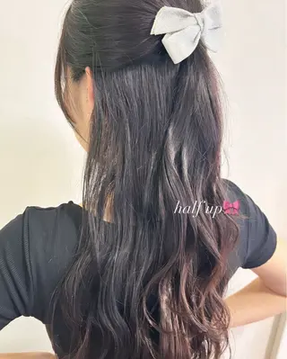 ロング ヘアアレンジ はまもと もえのヘアスタイル