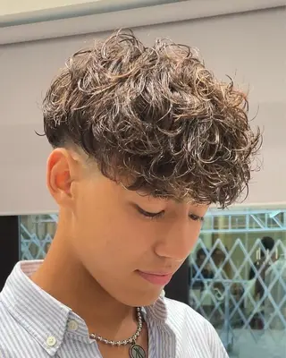 パーマ メンズ 人見知りさんでも安心 奥田 里佳子のヘアスタイル