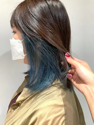 ミディアム カラー 🌈🌸あおき みちる🌟💗のヘアスタイル