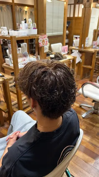 ショート カラー パーマ メンズ 木村 美彩輝のヘアスタイル