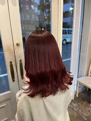 カラー 木津奈保子💚 ✨艶髪のヘアスタイル