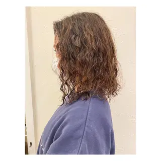 セミロング パーマ 菊池大一 溝の口パーマのヘアスタイル