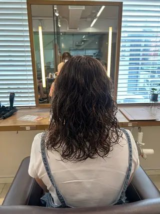 セミロング パーマ 艶カラー🌸アレンジ 🌹Sally🕊️のヘアスタイル