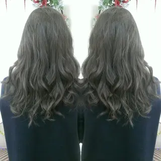 セミロング カラー 植田 /エクステ /ブリーチ/髪質改善のヘアスタイル
