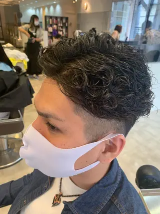 ショート メンズパーマ/難波/ 心斎橋　室園亮佑のヘアスタイル